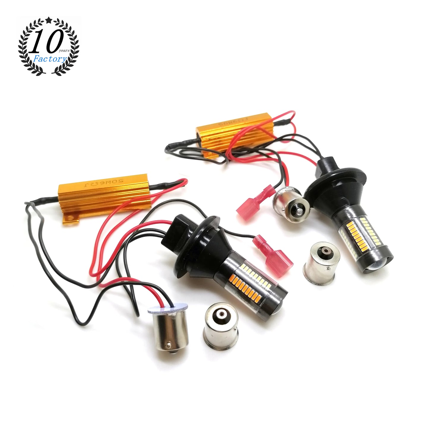 X-7SEVEN Dual Color X-L06 Series 60W 3156 7440 7443 1156 T20 Amber/White Switchback Turn Signal Bulb Universal Fit