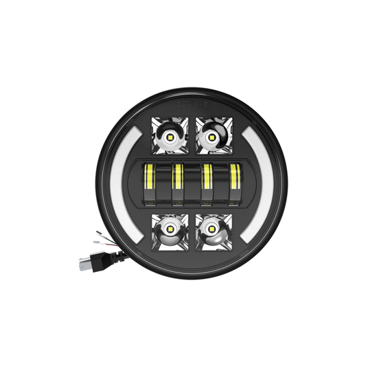 X-7SEVEN 7 Inch Round LED Headlight with DRL - X7LHR18