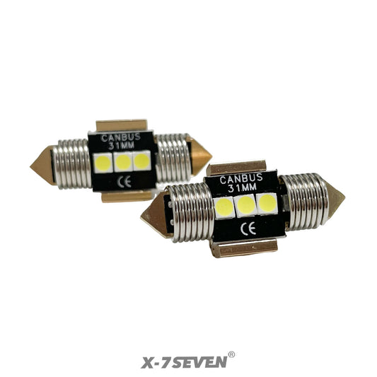 Bombilla LED Festoon DE3175 C5W 6000K X-7SEVEN, serie X-FEA, hiperbrillante, de 31 mm, 36 mm y 39 mm, para luz de techo, luz de mapa y luces de maletero
