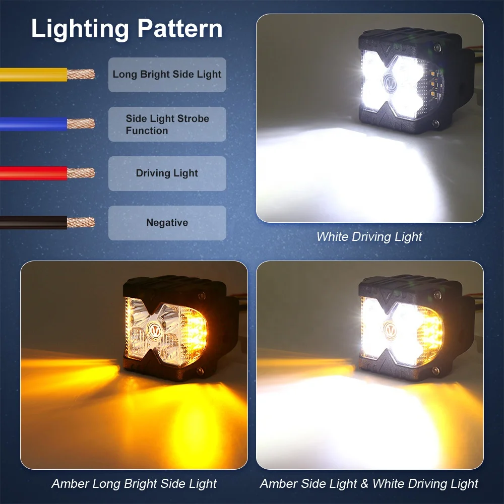 X-7SEVEN 3" 40W White Spot Beam Led Work Light With DRL - WLXCL13